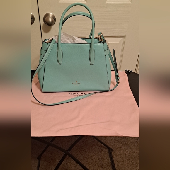 kate spade Handbags - Kate Spade Mint Green Handbag with nwot bag charm&Nwot dust bag.